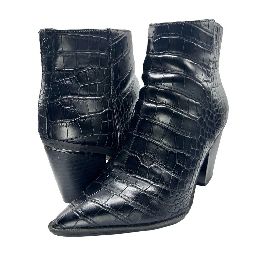 Circus by Sam Edelman | Women | Cal Faux Leather Croc Embossed Booties | 5.5 M